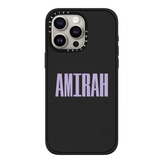 CASETiFY iPhone 15 Pro Max ケース マットブラック インパクトケース MagSafe対応 Custom Case - Amirah