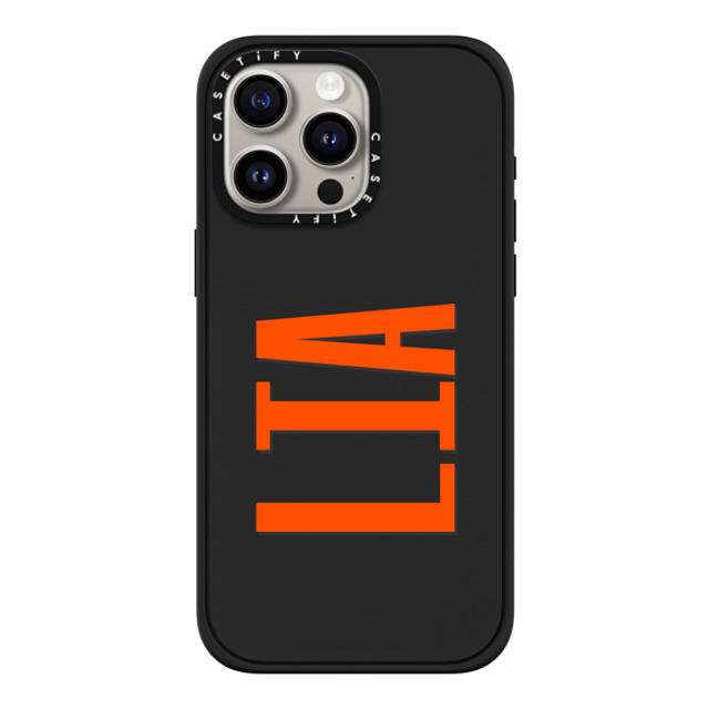 CASETiFY iPhone 15 Pro Max ケース マットブラック インパクトケース MagSafe対応 Custom Case - Lia