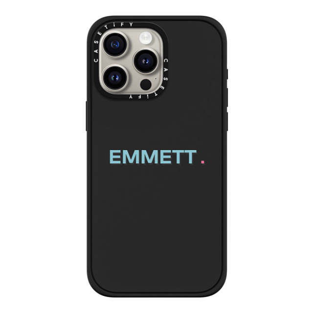 CASETiFY iPhone 15 Pro Max ケース マットブラック インパクトケース MagSafe対応 Custom Case - Emmett.