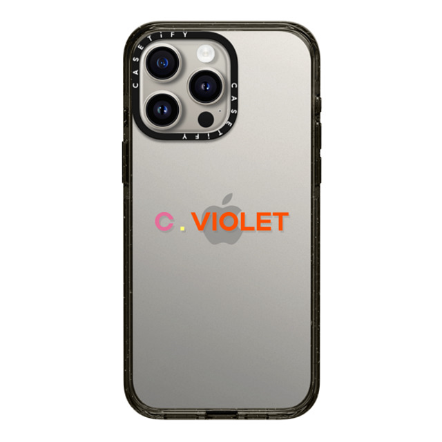 CASETiFY iPhone 15 Pro Max ケース ブラック インパクトケース Custom Case - c. Violet