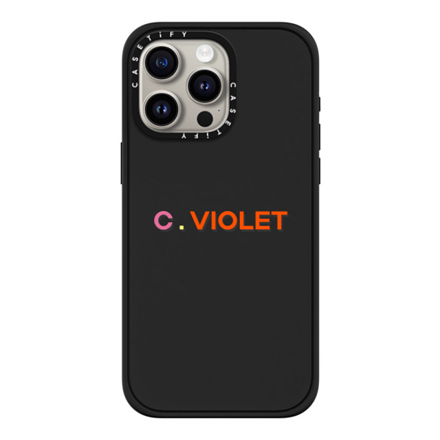 CASETiFY iPhone 15 Pro Max ケース マットブラック インパクトケース MagSafe対応 Custom Case - c. Violet