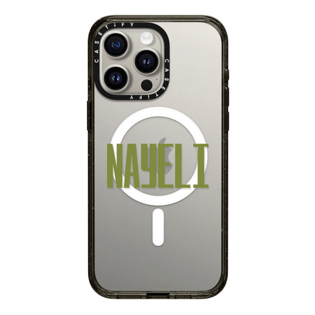 CASETiFY iPhone 15 Pro Max ケース ブラック インパクトケース MagSafe対応 Custom Case - Nayeli