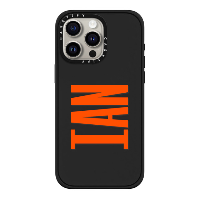 CASETiFY iPhone 15 Pro Max ケース マットブラック インパクトケース MagSafe対応 Custom Case - Ian