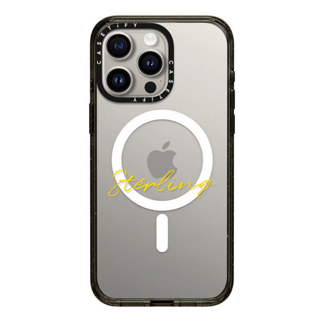 CASETiFY iPhone 15 Pro Max ケース ブラック インパクトケース MagSafe対応 Custom Case - Sterling