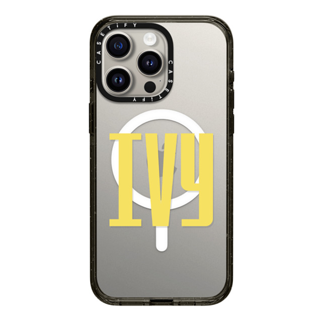 CASETiFY iPhone 15 Pro Max ケース ブラック インパクトケース MagSafe対応 Custom Case - Ivy