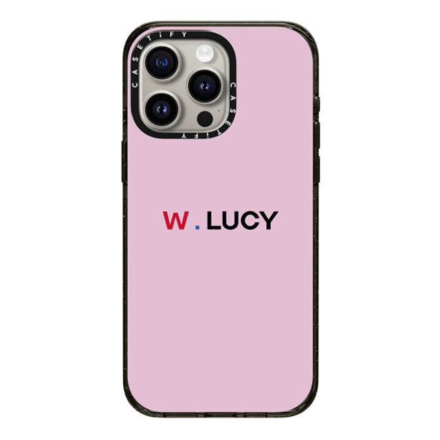 CASETiFY iPhone 15 Pro Max ケース ブラック インパクトケース Custom Case - w. Lucy