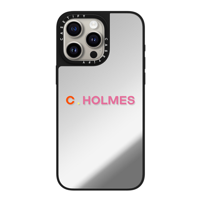 CASETiFY iPhone 15 Pro Max ケース Silver on Black ミラーケース MagSafe対応 Custom Case - C. Holmes