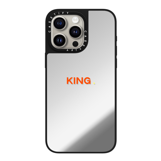 CASETiFY iPhone 15 Pro Max ケース Silver on Black ミラーケース MagSafe対応 Custom Case - King.