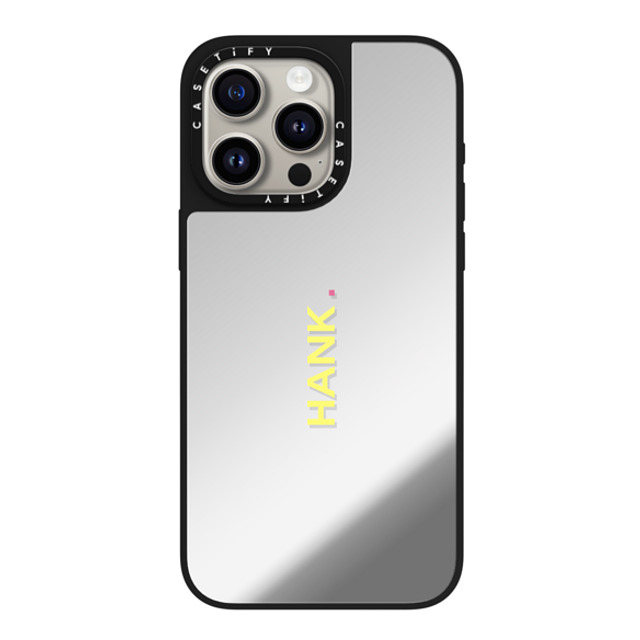 CASETiFY iPhone 15 Pro Max ケース Silver on Black ミラーケース MagSafe対応 Custom Case - Hank.