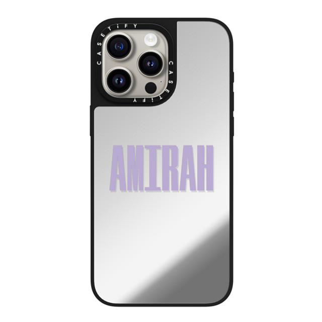 CASETiFY iPhone 15 Pro Max ケース Silver on Black ミラーケース MagSafe対応 Custom Case - Amirah