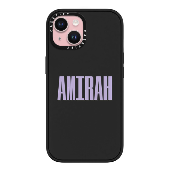 CASETiFY iPhone 15 ケース マットブラック インパクトケース MagSafe対応 Custom Case - Amirah