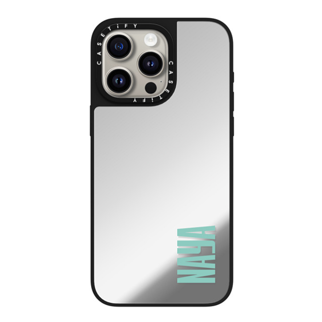 CASETiFY iPhone 15 Pro Max ケース Silver on Black ミラーケース MagSafe対応 Custom Case - Naya