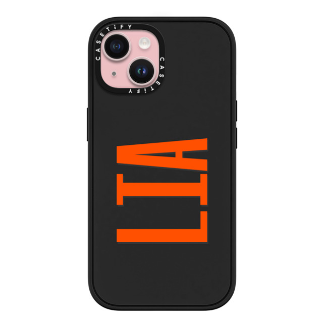 CASETiFY iPhone 15 ケース マットブラック インパクトケース MagSafe対応 Custom Case - Lia