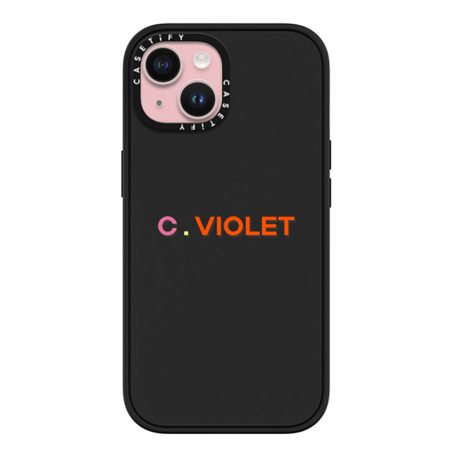 CASETiFY iPhone 15 ケース マットブラック インパクトケース MagSafe対応 Custom Case - c. Violet