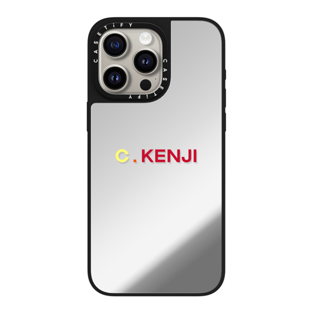 CASETiFY iPhone 15 Pro Max ケース Silver on Black ミラーケース MagSafe対応 Custom Case - c. Kenji