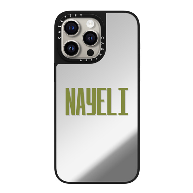 CASETiFY iPhone 15 Pro Max ケース Silver on Black ミラーケース MagSafe対応 Custom Case - Nayeli