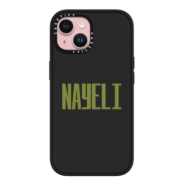 CASETiFY iPhone 15 ケース マットブラック インパクトケース MagSafe対応 Custom Case - Nayeli