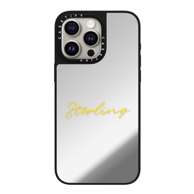 CASETiFY iPhone 15 Pro Max ケース Silver on Black ミラーケース MagSafe対応 Custom Case - Sterling