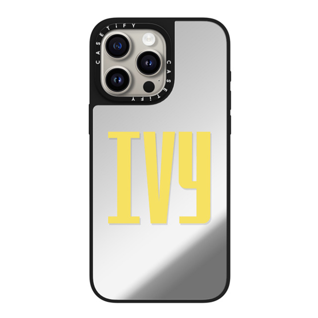 CASETiFY iPhone 15 Pro Max ケース Silver on Black ミラーケース MagSafe対応 Custom Case - Ivy