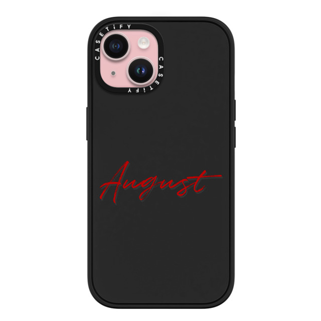 CASETiFY iPhone 15 ケース マットブラック インパクトケース MagSafe対応 Custom Case - August