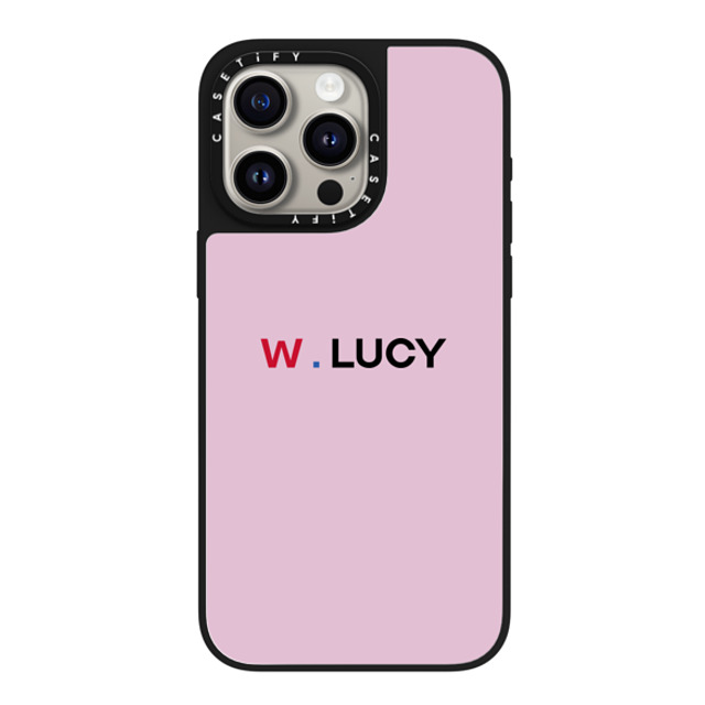 CASETiFY iPhone 15 Pro Max ケース Silver on Black ミラーケース MagSafe対応 Custom Case - w. Lucy