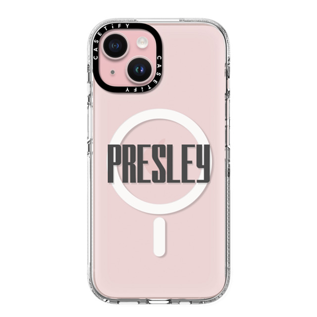 CASETiFY iPhone 15 ケース クリア クリア ケース MagSafe対応 Custom Case - Presley