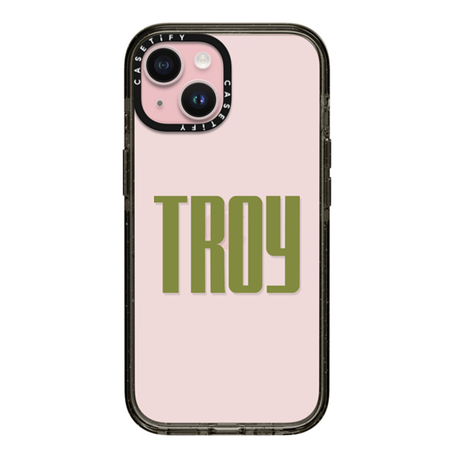 CASETiFY iPhone 15 ケース ブラック インパクトケース Custom Case - Troy