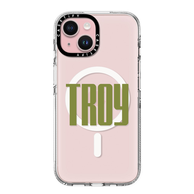 CASETiFY iPhone 15 ケース クリア クリア ケース MagSafe対応 Custom Case - Troy