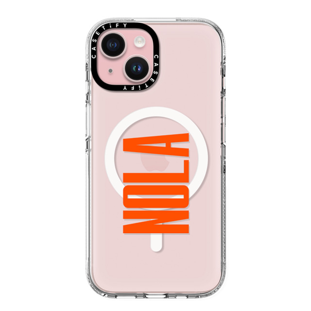 CASETiFY iPhone 15 ケース クリア クリア ケース MagSafe対応 Custom Case - Nola