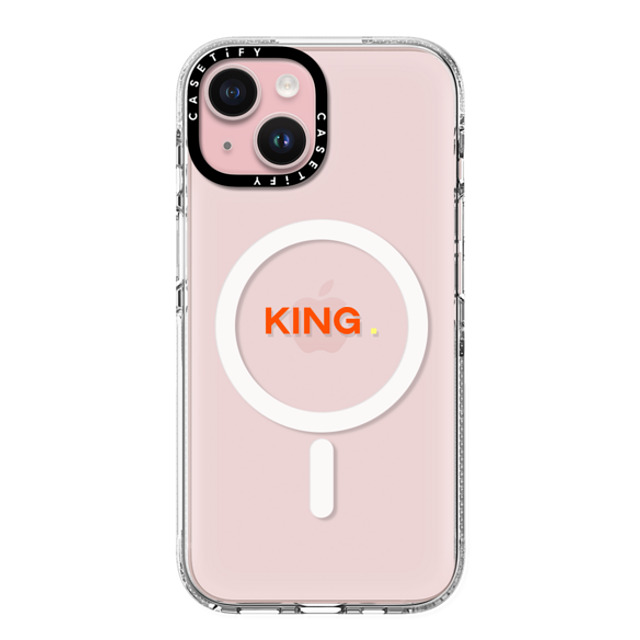 CASETiFY iPhone 15 ケース クリア クリア ケース MagSafe対応 Custom Case - King.