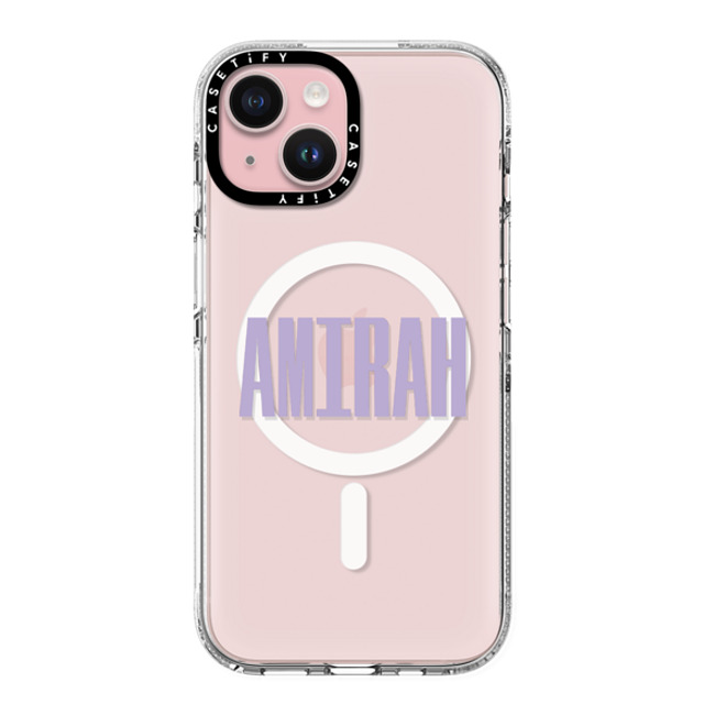 CASETiFY iPhone 15 ケース クリア クリア ケース MagSafe対応 Custom Case - Amirah