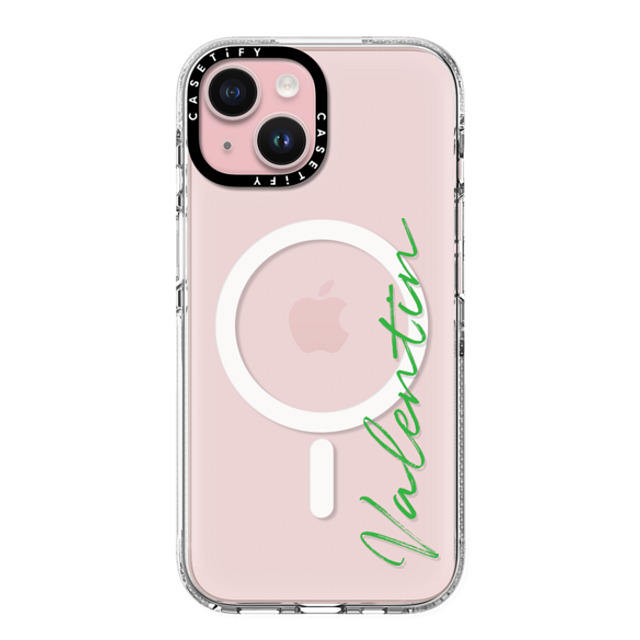 CASETiFY iPhone 15 ケース クリア クリア ケース MagSafe対応 Custom Case - Valentin