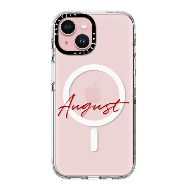 CASETiFY iPhone 15 ケース クリア クリア ケース MagSafe対応 Custom Case - August