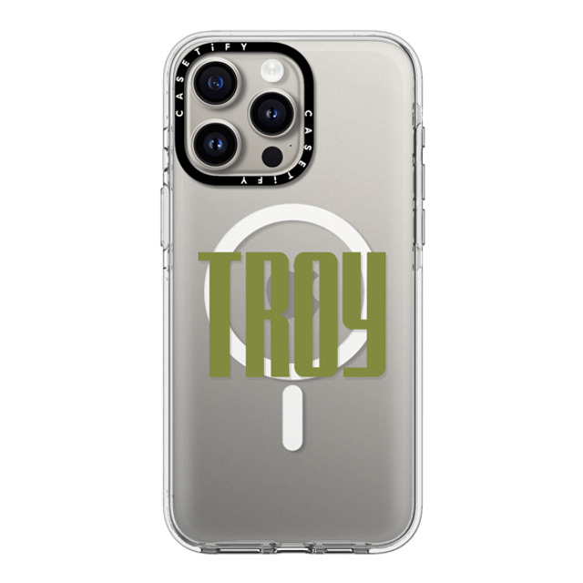 CASETiFY iPhone 15 Pro Max ケース クリア クリア ケース MagSafe対応 Custom Case - Troy