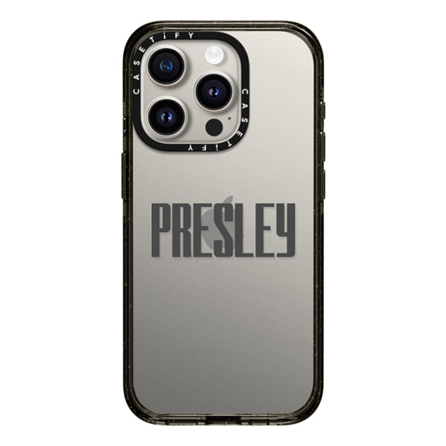 CASETiFY iPhone 15 Pro ケース ブラック インパクトケース Custom Case - Presley