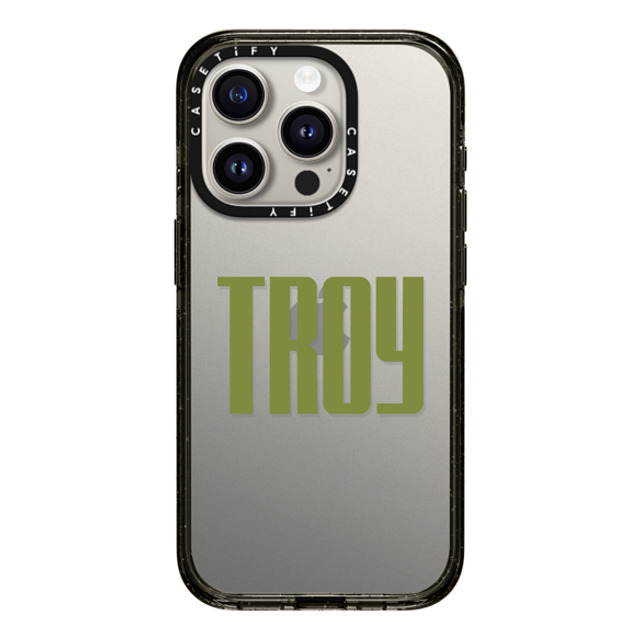 CASETiFY iPhone 15 Pro ケース ブラック インパクトケース Custom Case - Troy