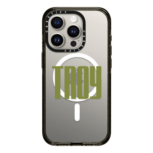 CASETiFY iPhone 15 Pro ケース ブラック インパクトケース MagSafe対応 Custom Case - Troy