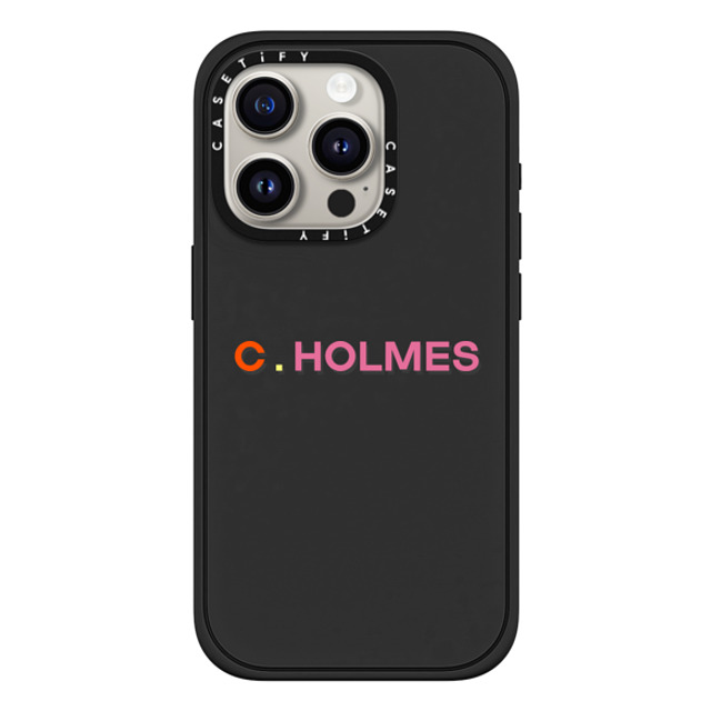 CASETiFY iPhone 15 Pro ケース マットブラック インパクトケース MagSafe対応 Custom Case - C. Holmes