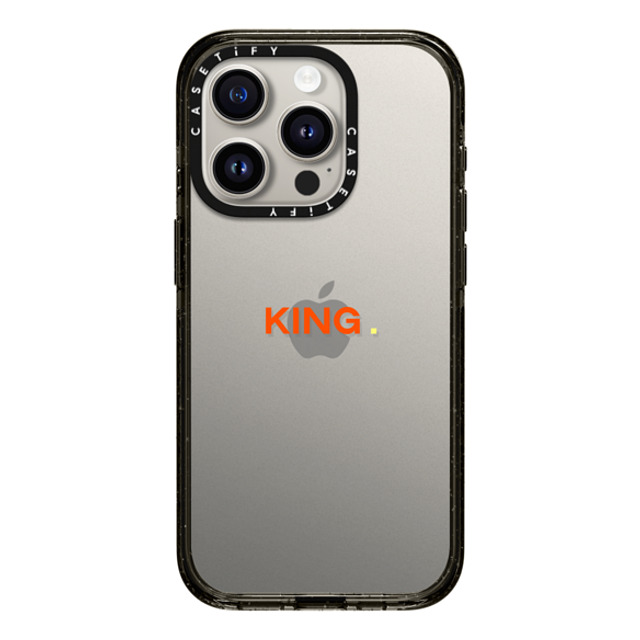 CASETiFY iPhone 15 Pro ケース ブラック インパクトケース Custom Case - King.