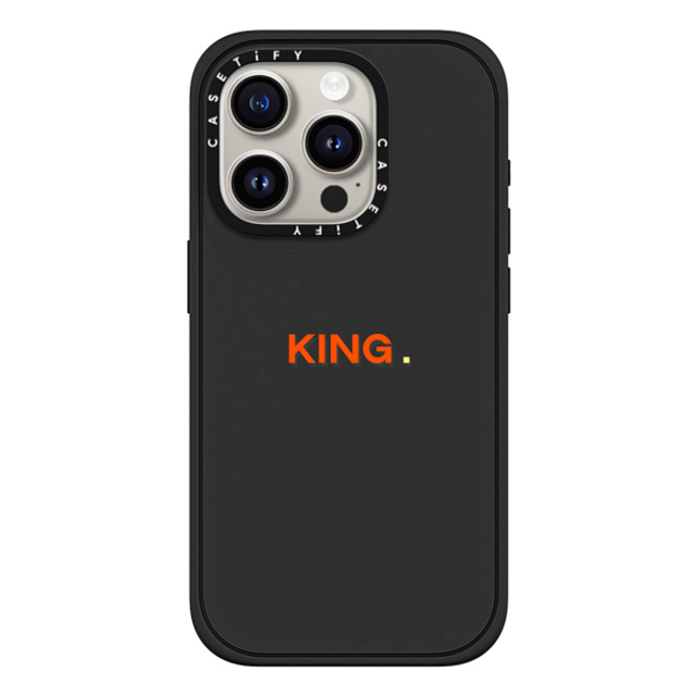 CASETiFY iPhone 15 Pro ケース マットブラック インパクトケース MagSafe対応 Custom Case - King.