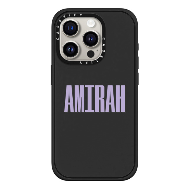 CASETiFY iPhone 15 Pro ケース マットブラック インパクトケース MagSafe対応 Custom Case - Amirah