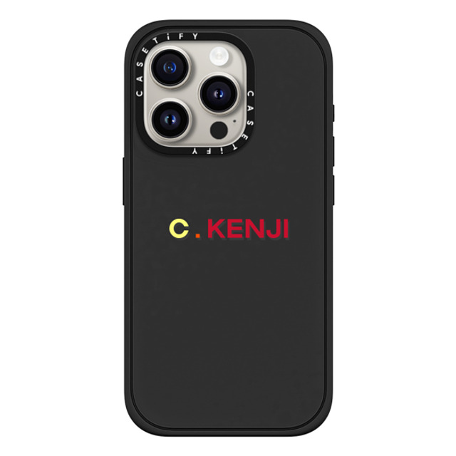 CASETiFY iPhone 15 Pro ケース マットブラック インパクトケース MagSafe対応 Custom Case - c. Kenji