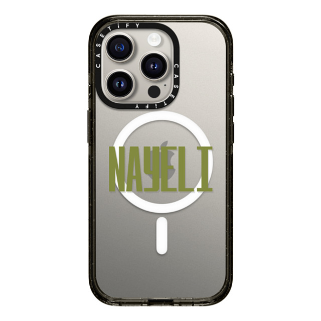 CASETiFY iPhone 15 Pro ケース ブラック インパクトケース MagSafe対応 Custom Case - Nayeli