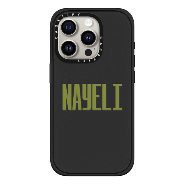 CASETiFY iPhone 15 Pro ケース マットブラック インパクトケース MagSafe対応 Custom Case - Nayeli