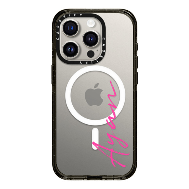 CASETiFY iPhone 15 Pro ケース ブラック インパクトケース MagSafe対応 Custom Case - Ayan