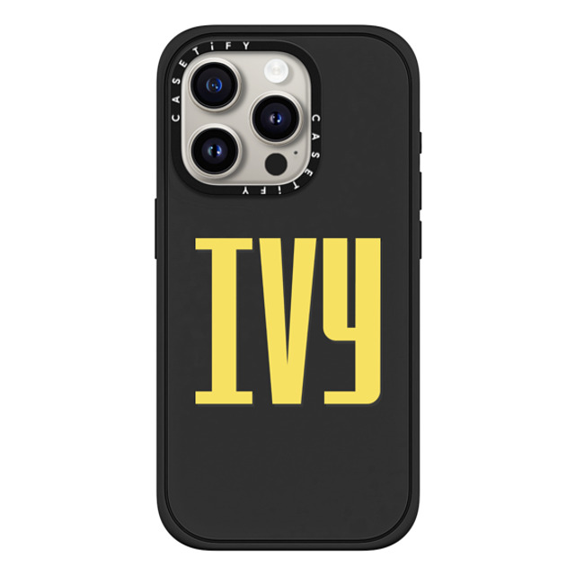 CASETiFY iPhone 15 Pro ケース マットブラック インパクトケース MagSafe対応 Custom Case - Ivy