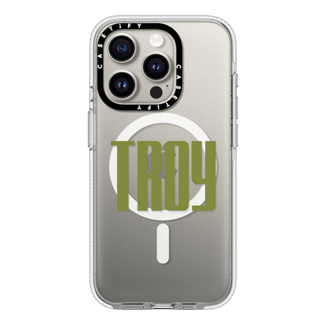 CASETiFY iPhone 15 Pro ケース クリア クリア ケース MagSafe対応 Custom Case - Troy