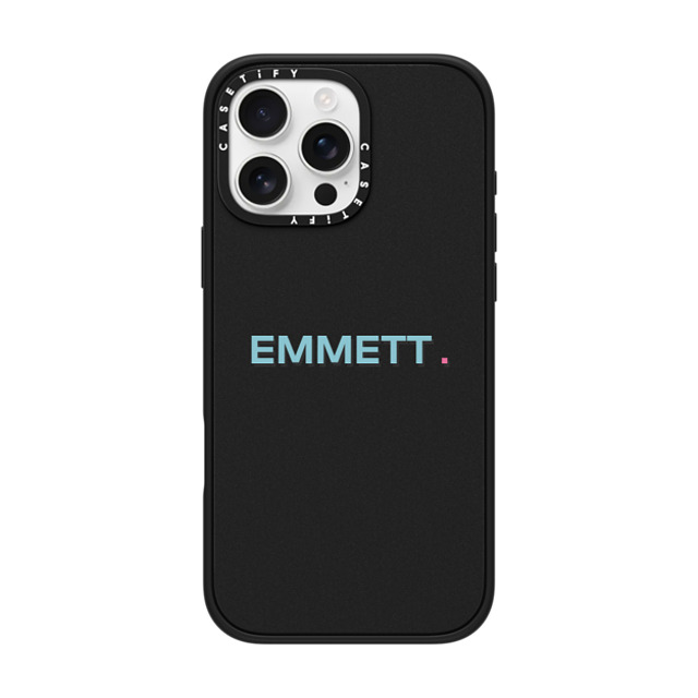 CASETiFY iPhone 16 Pro Max ケース マットブラック インパクトケース MagSafe対応 Custom Case - Emmett.