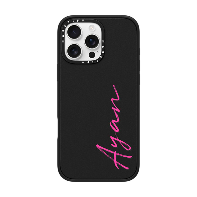 CASETiFY iPhone 16 Pro Max ケース マットブラック インパクトケース MagSafe対応 Custom Case - Ayan