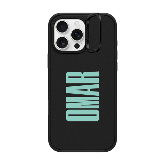 CASETiFY iPhone 16 Pro Max ケース マットブラック インパクトリングスタンドケース MagSafe対応 Custom Case - Omar